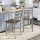preview thumbnail 15 of 15, Jonah Farmhouse Wood Ladder Back Counter Height Chairs by Furniture of America (Set of 2)