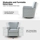 preview thumbnail 41 of 53, HULALA HOME Georg Transitional Floral Fabric Swivel Rocker Chair with Removable Backrest and Rolled Armrest Set of 2