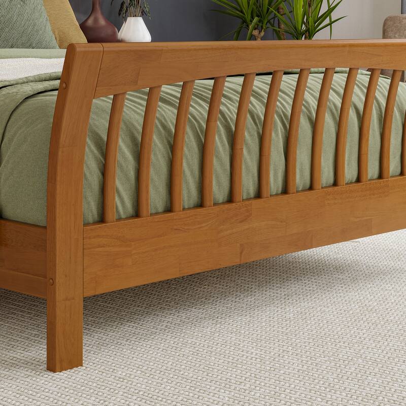 AFI Orleans Solid Wood Low Profile Platform Bed with Matching Footboard