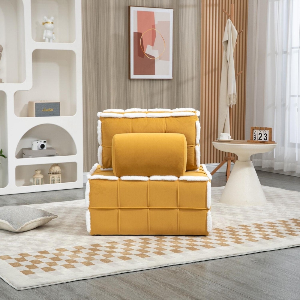 Yellow clearance corner chair