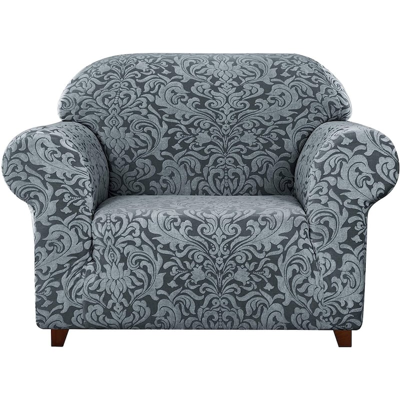 Subrtex 1 Piece Armchair Slipcover Jacquard Damask Spandex Furniture Protector