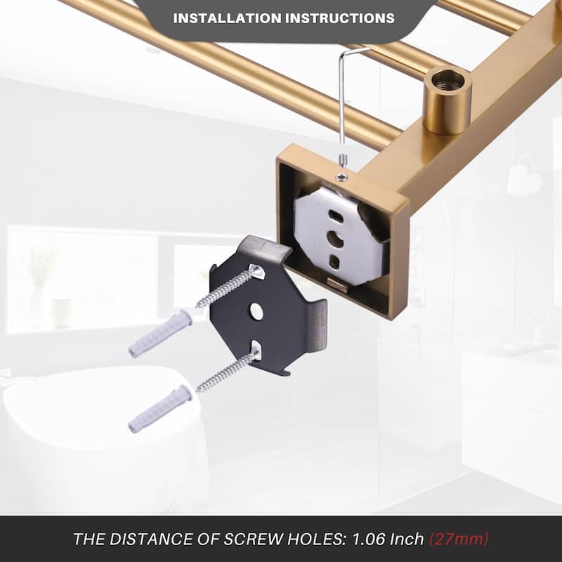Two Towel Holders Wall mounted Towel Rack