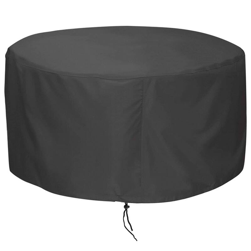 Fire Pit Cover for 36-50 inch Round Firepit, Waterproof Windproof Cover for Outdoor Patio Firepit Table - 50"Diax24"H
