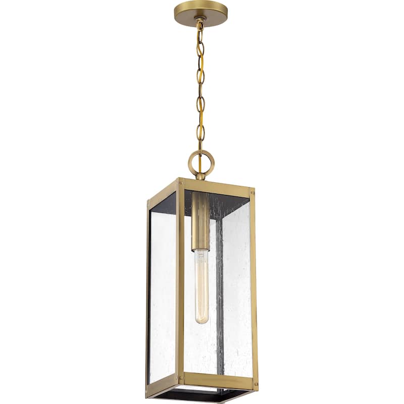 Rumadan Antique Brass 1-light Outdoor Hanging Lantern by Havenside Home