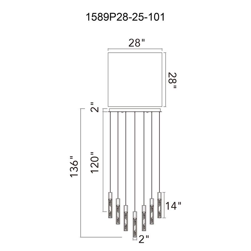 Greta Integrated LED Black Chandelier