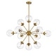preview thumbnail 13 of 44, Masakee 12-light Sputnik Metal Chandelier with Clear Glass Globe Shades