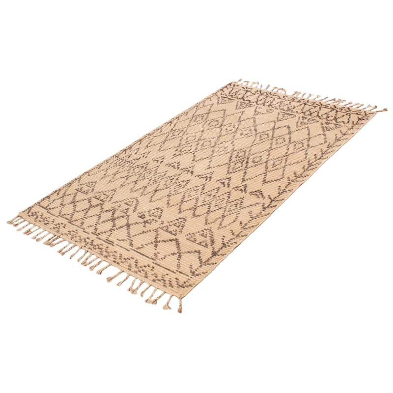 ECARPETGALLERY Hand-knotted Tangier Cream Wool Rug - 4'11 x 8'0