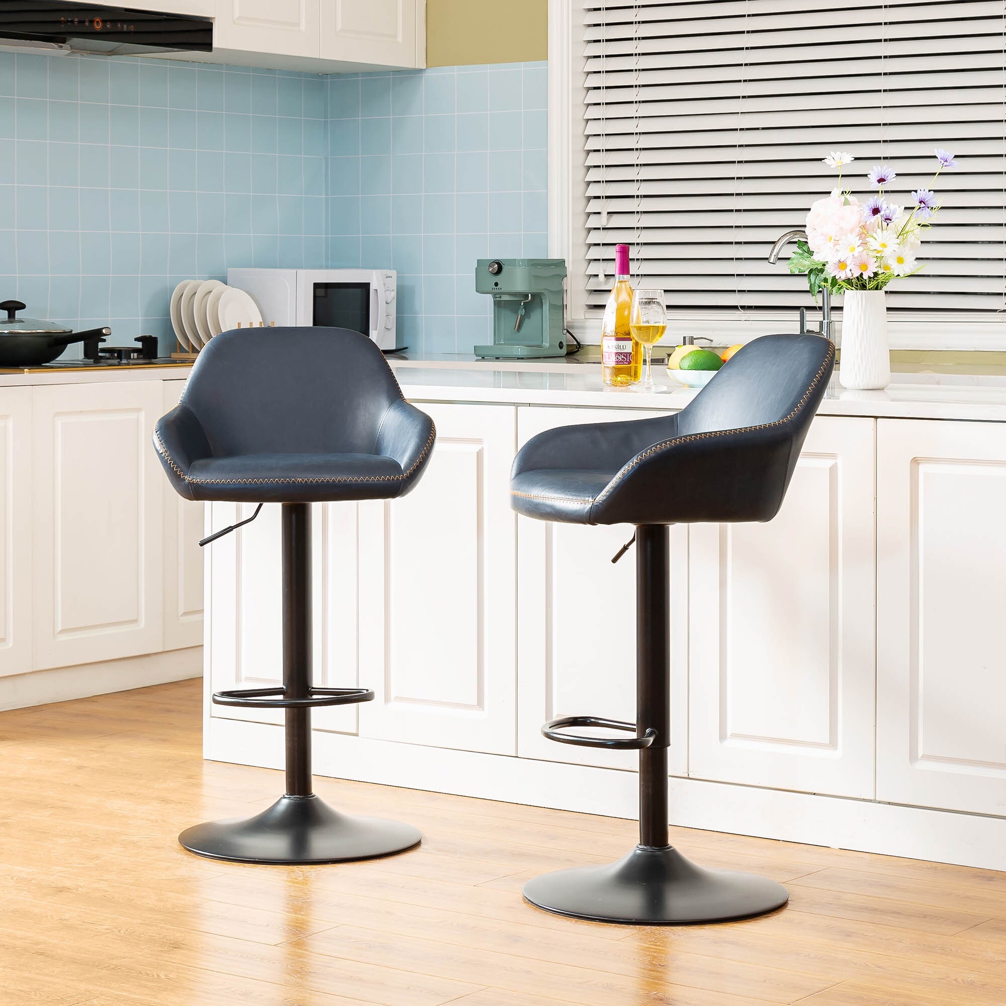 Leather adjustable stool store