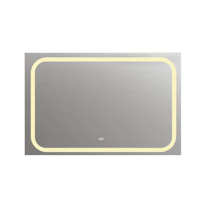Frameless Wall Mounted LED Bathroom Mirror - Colorless