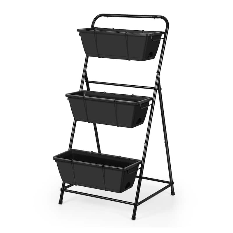 3 Tier Vertical Raised Garden Bed - 3 Tier - Black