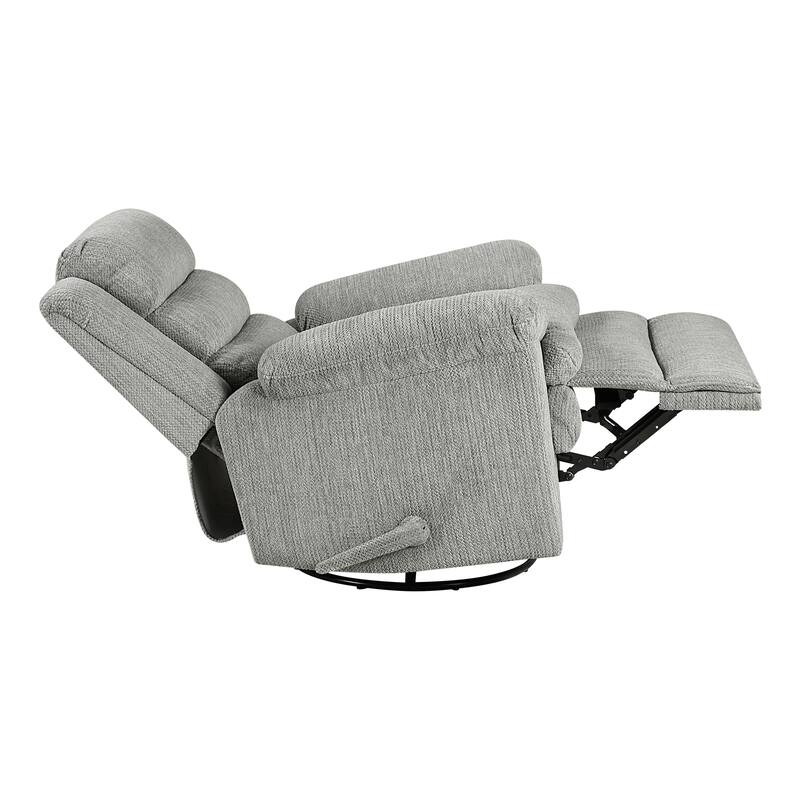 Sofiane 41" Microfiber Swivel Glider Recliner - Pull-Handle Motion