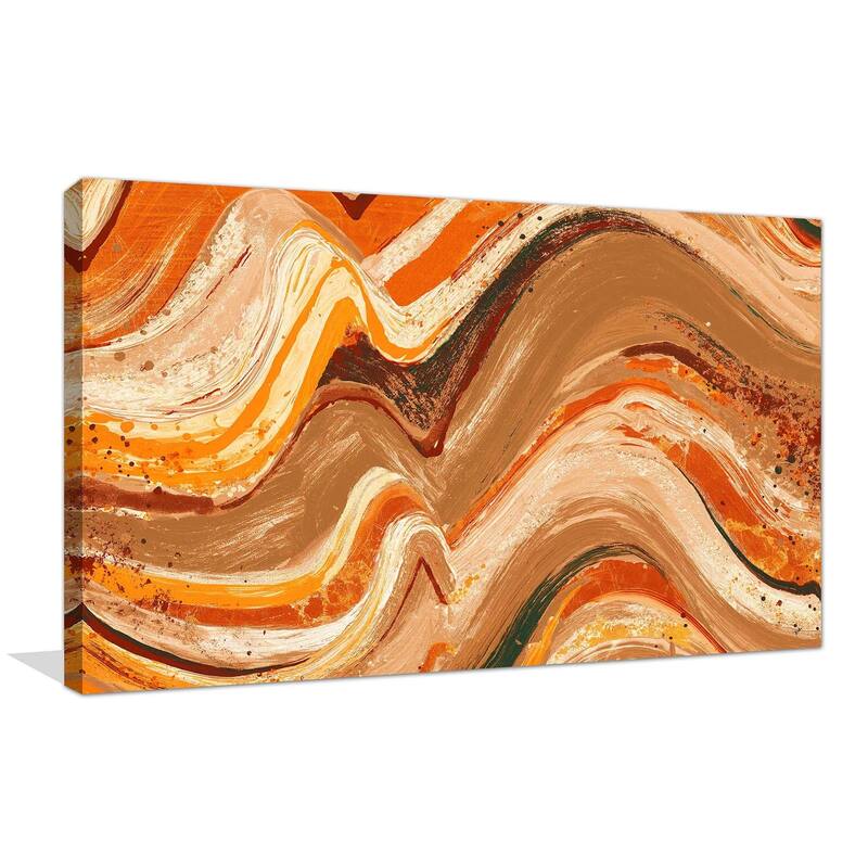 "New Concept Orange Abstract" Print on Canvas