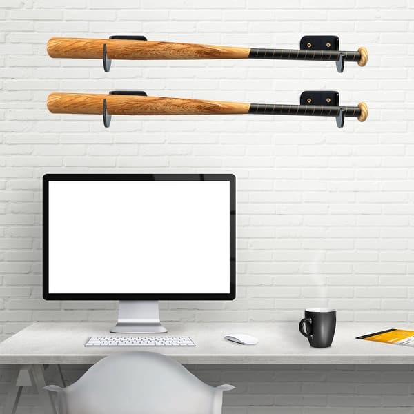 Acrylic Baseball Bat Wall Mount Rack | Transparent Display Stand With Screws & Anchors | Saves Space, Great Gift For Fans-482449