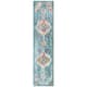 SAFAVIEH Crystal Floretta Vintage Boho Medallion Rug - 2'2" x 11' Runner - Teal/Orange