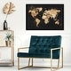 preview thumbnail 8 of 19, Oliver Gal 'Mapamundi on the Rocks Night' Maps and Flags Framed Wall Art Prints World Maps - Black, Gold