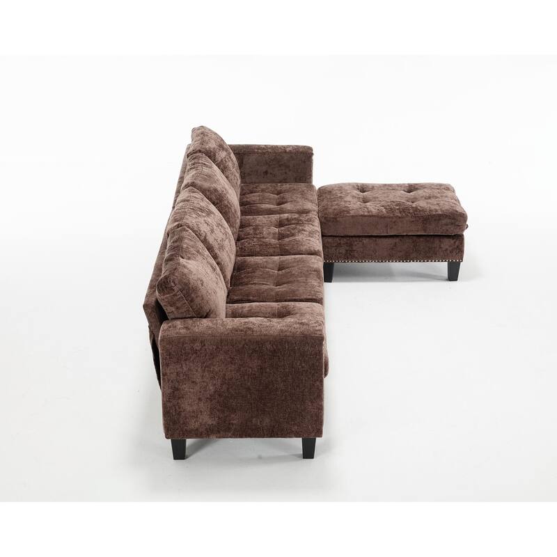 5 Seat Modular Sofa with Storage Ottoman