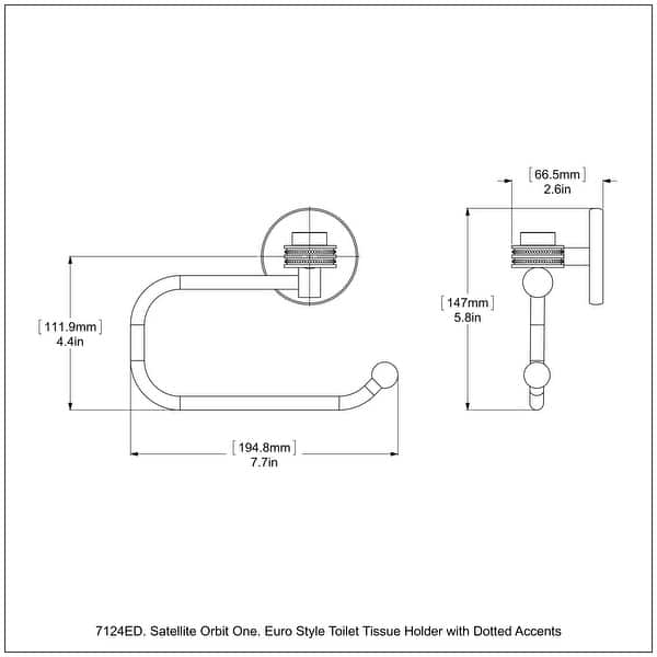 Allied Brass Satellite Orbit One Collection Euro Style Toilet Tissue Holder with Dotted Accents