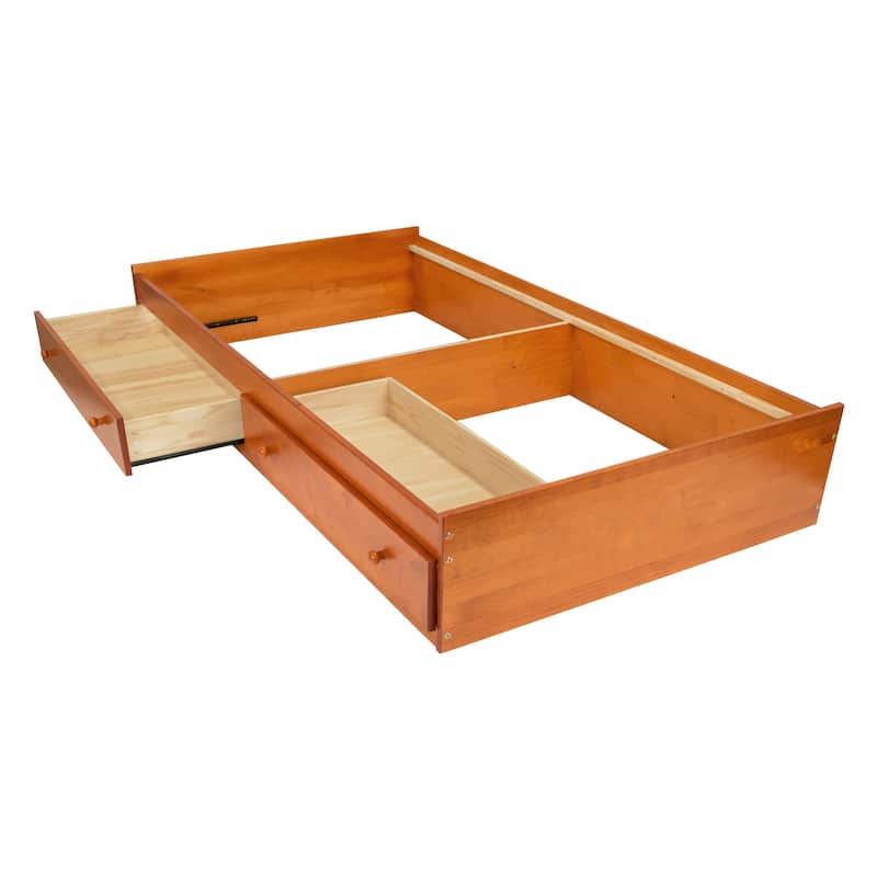 Palace Imports 100% Solid Wood Kansas Twin Size Mate's Storage Bed with Drawers