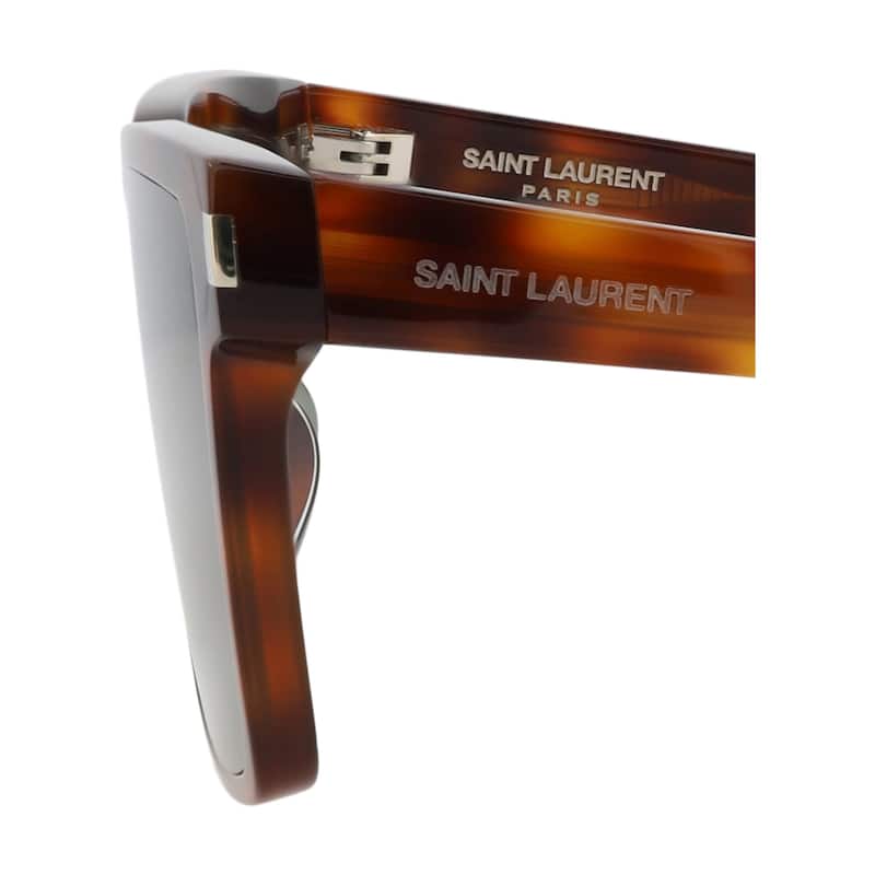 Saint Laurent Square-Frame Recycled Acetate Sunglasses - Havana Havana Green - NS