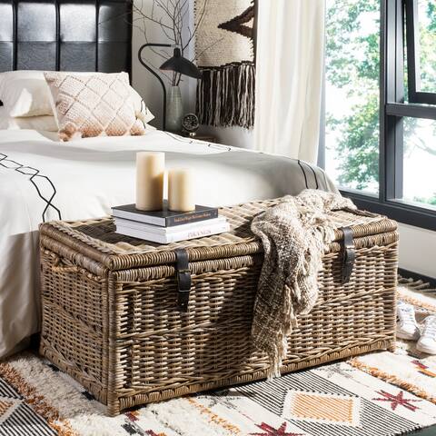 happimess Caden 46" Wicker Storage Trunk, Natural