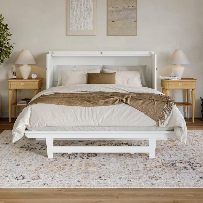 Tucson Murphy Bed Chest with 6" Mattress, Drawer & Built-in Charger