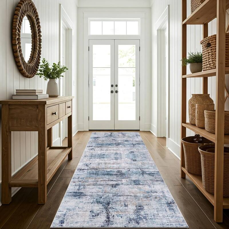 Delara Machine Washable Area Rug, Soft & Durable, Non-Slip Backing, Eco- Friendly GRS certified.