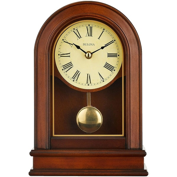 Bulova B7467 Hardwick Wood/Wood Veneer Walnut Analog Clock