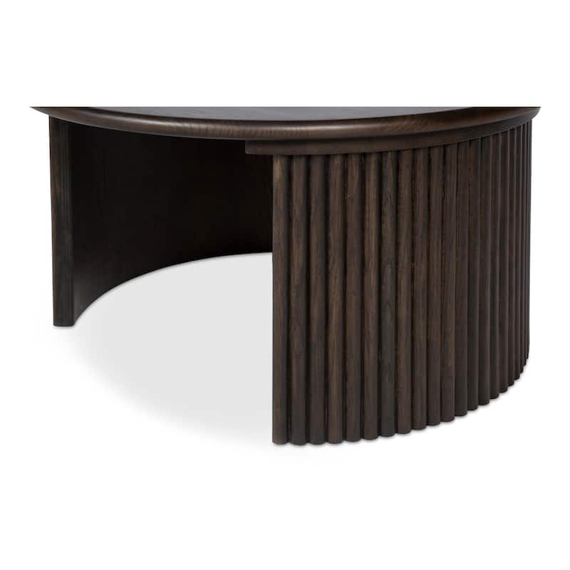 NADAAL STUDIOS Pence, Small Oval Coffee Table, Dark Brown