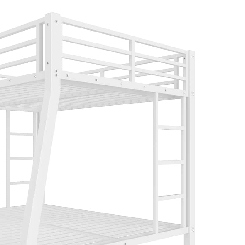 Metal Full XL over Queen Bunk Bed for Teens and Adults,Space-Saving/Noise Reduced/No Box Spring Needed