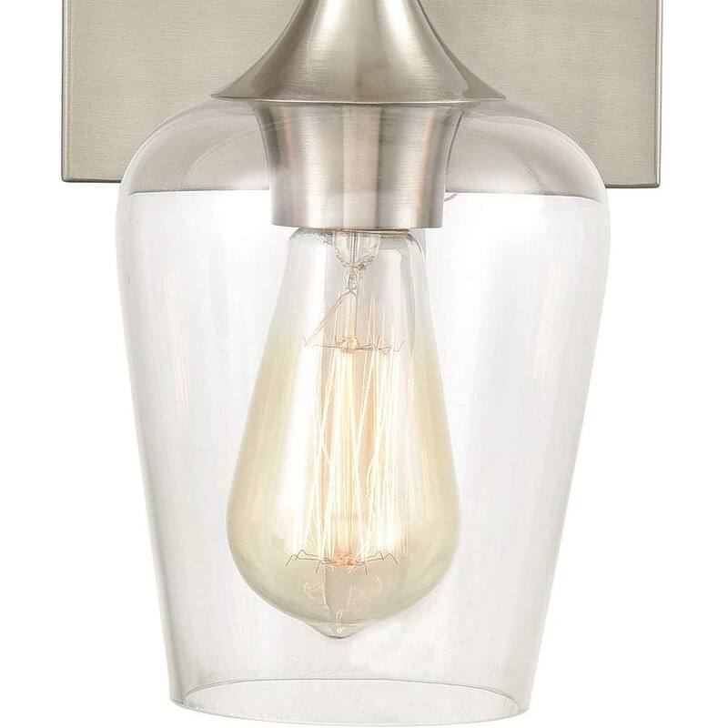 Monaco Farmhouse Bathroom Vanity Lights 3-Light Clear Glass Wall Sconces