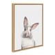 preview thumbnail 8 of 9, Sylvie M Baby Bunny Rabbit Animal Print Framed Canvas by Amy Peterson Plastic - 18x24 - Brown