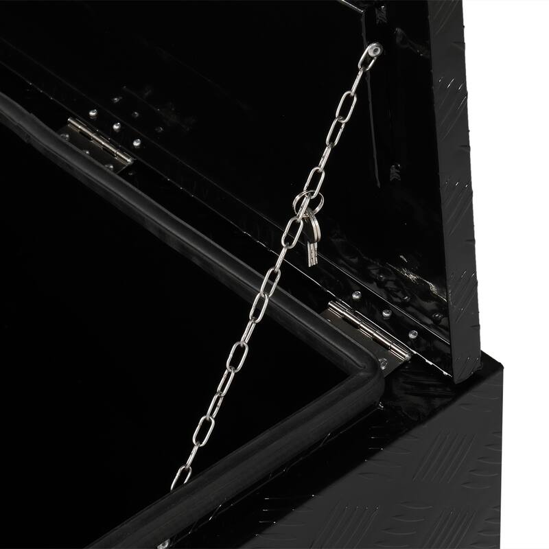 30" Aluminum Five Pattern Toolbox Double Lock Black