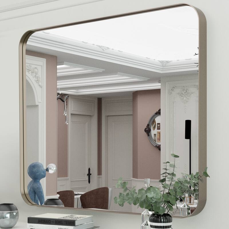 Rectangle Bathroom Mirror for Vanity Wall Mounted Vertical Horizontal Makeup Mirror