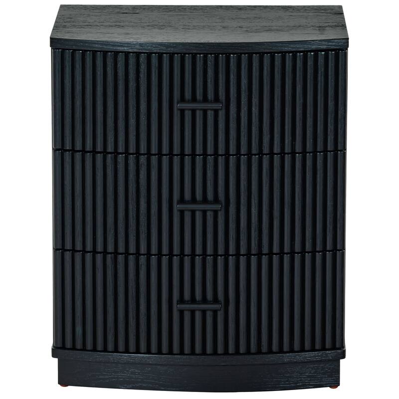 SAFAVIEH Couture Shelbie 3-Drawer Reeded Nightstand, Fully Assembled