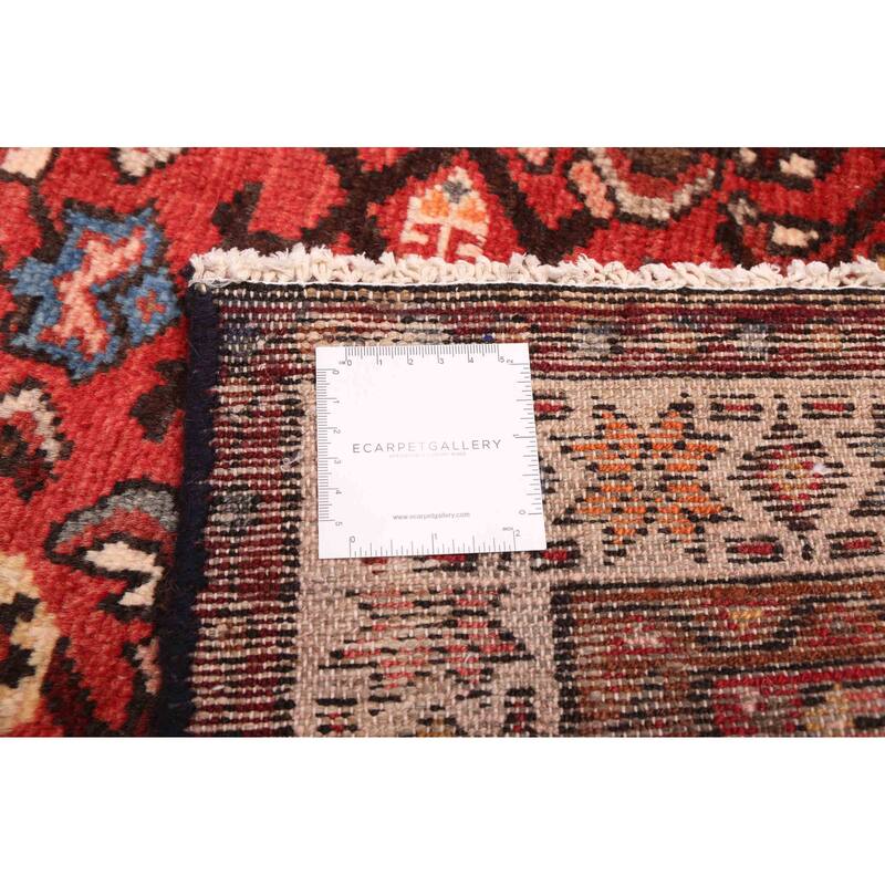 ECARPETGALLERY Hand-knotted Andelz Red Wool Rug - 3'5 x 11'0