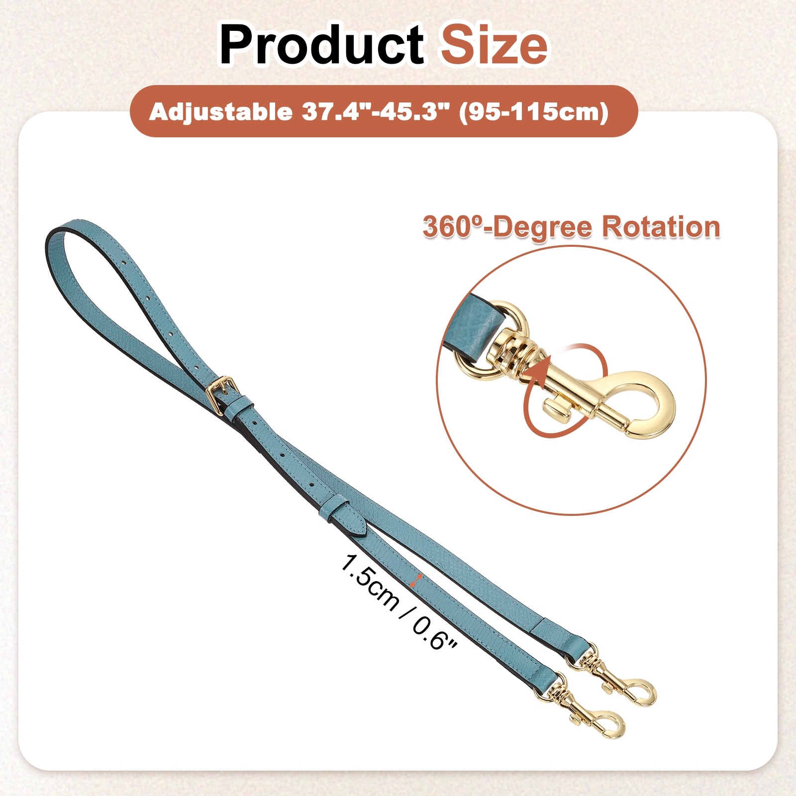 Genuine Leather Bag Strap, Adjustable Crossbody Replacement Straps for Cross Body Shoulder Bag