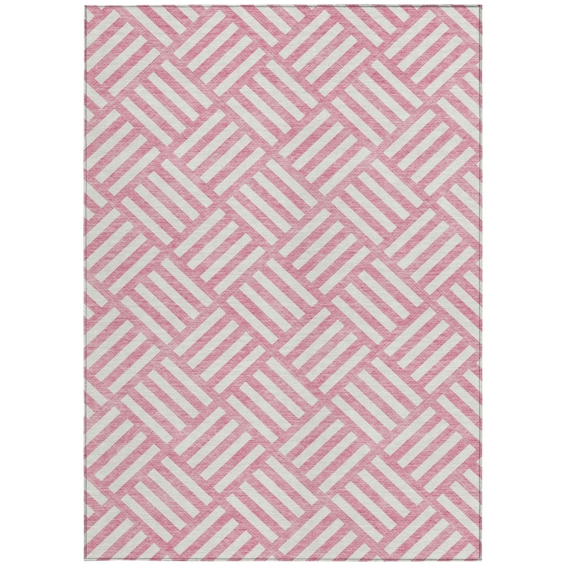 HomeRoots Geometric Transitional Rectangle Outdoor Rug