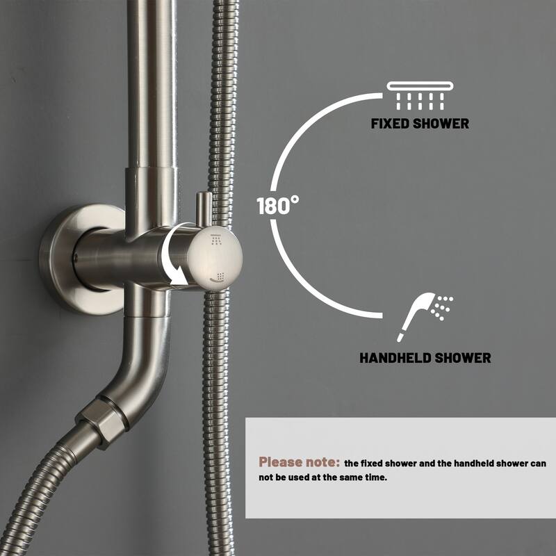 Dual Function Wall Mount Integrated Shower System with Control Valve Shower