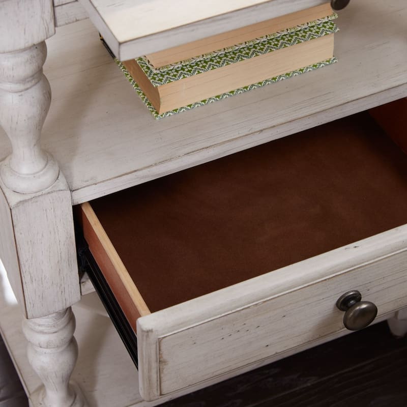 Farmhouse Reimagined Antique White 1-Drawer Night Stand