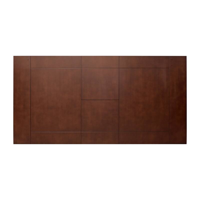 Dark Oak Finish Rectangular 1pc Dining Table with Self-Storing Extension Leaf Wooden Simple Dining Furniture