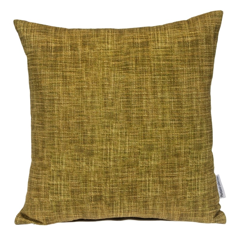 HomeRoots 18" Green Weave Cotton Throw Pillow
