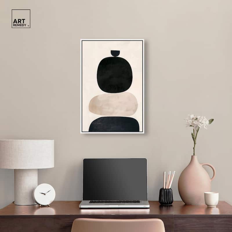 Pebble Pillars III Canvas by Art Remedy