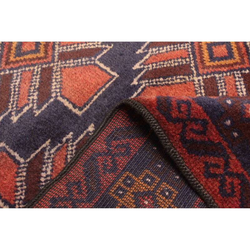 ECARPETGALLERY Hand-knotted Teimani Dark Navy Wool Rug - 3'7 x 6'2