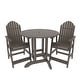 preview thumbnail 3 of 62, Highwood Commercial 3-Piece Adirondack 36" Bistro Counter Height Dining Set Weathered Acorn