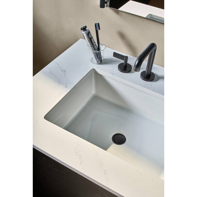 Robern TA36MCO-8CS8 36" Quartz Vanity Top for Widespread Faucet