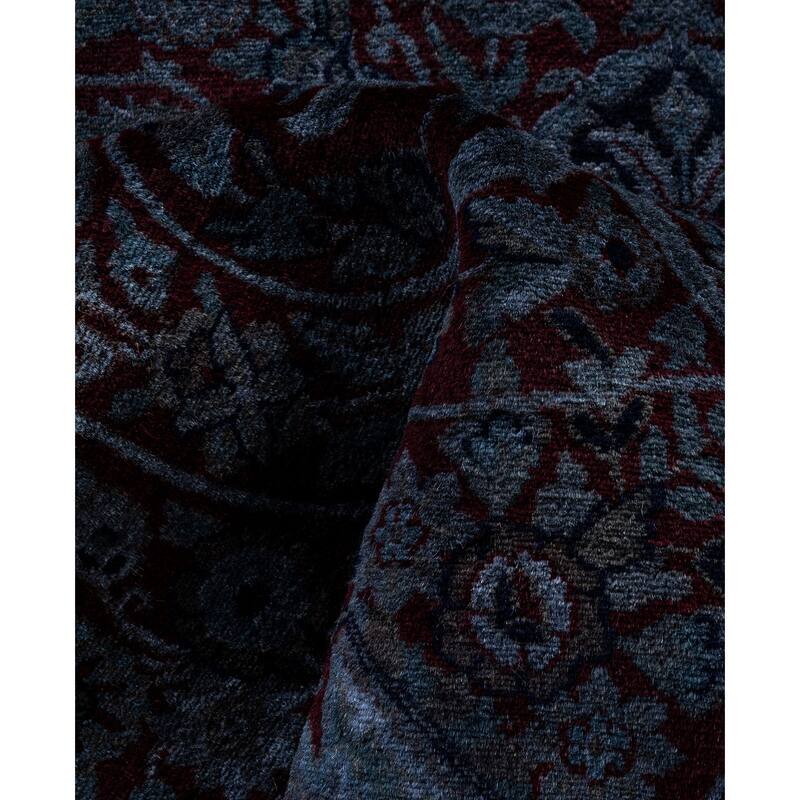 Overdyed One-of-a-Kind Hand-Knotted Area Rug - Red - 8' 1" x 8' 1"