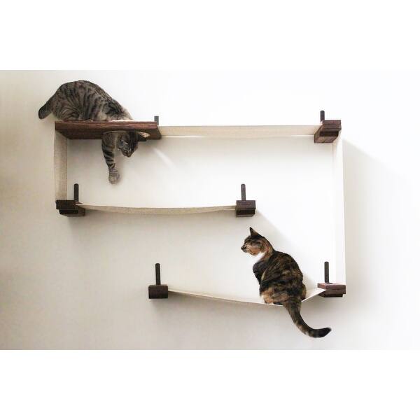 Shop Fabric Cat Maze Handcrafted Canvas And Wood Wall Mounted