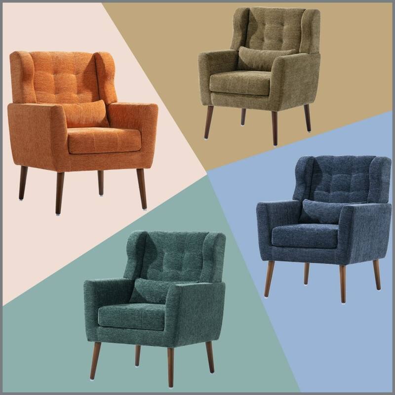 Modern Accent Chair Upholstered Foam Filled Living Room Chairs Comfy Reading Chair