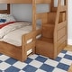 preview thumbnail 25 of 30, Max and Lily Modern Farmhouse Twin Over Full Bunk Bed With Staircase and Trundle