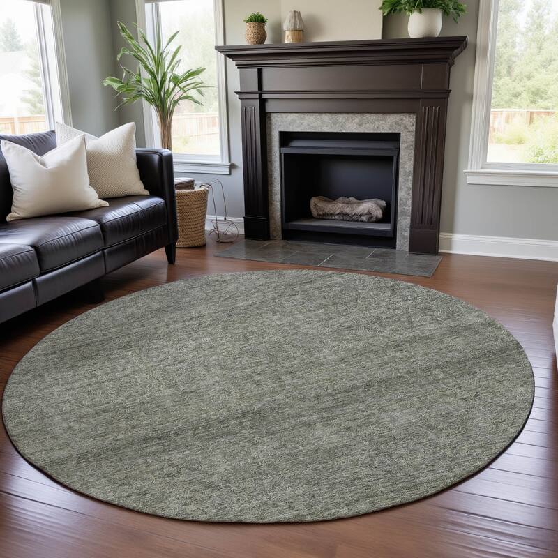 Premium Washable Super Soft Solid Ombre Mayfield Rug - Sage - 8' x 8'